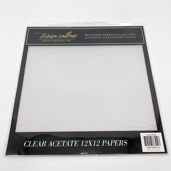 Teresa Collins Scrapbook Paper Pads 12x12 Lot 4 Scrapbooking Clear Acetate - Picture 8 of 9